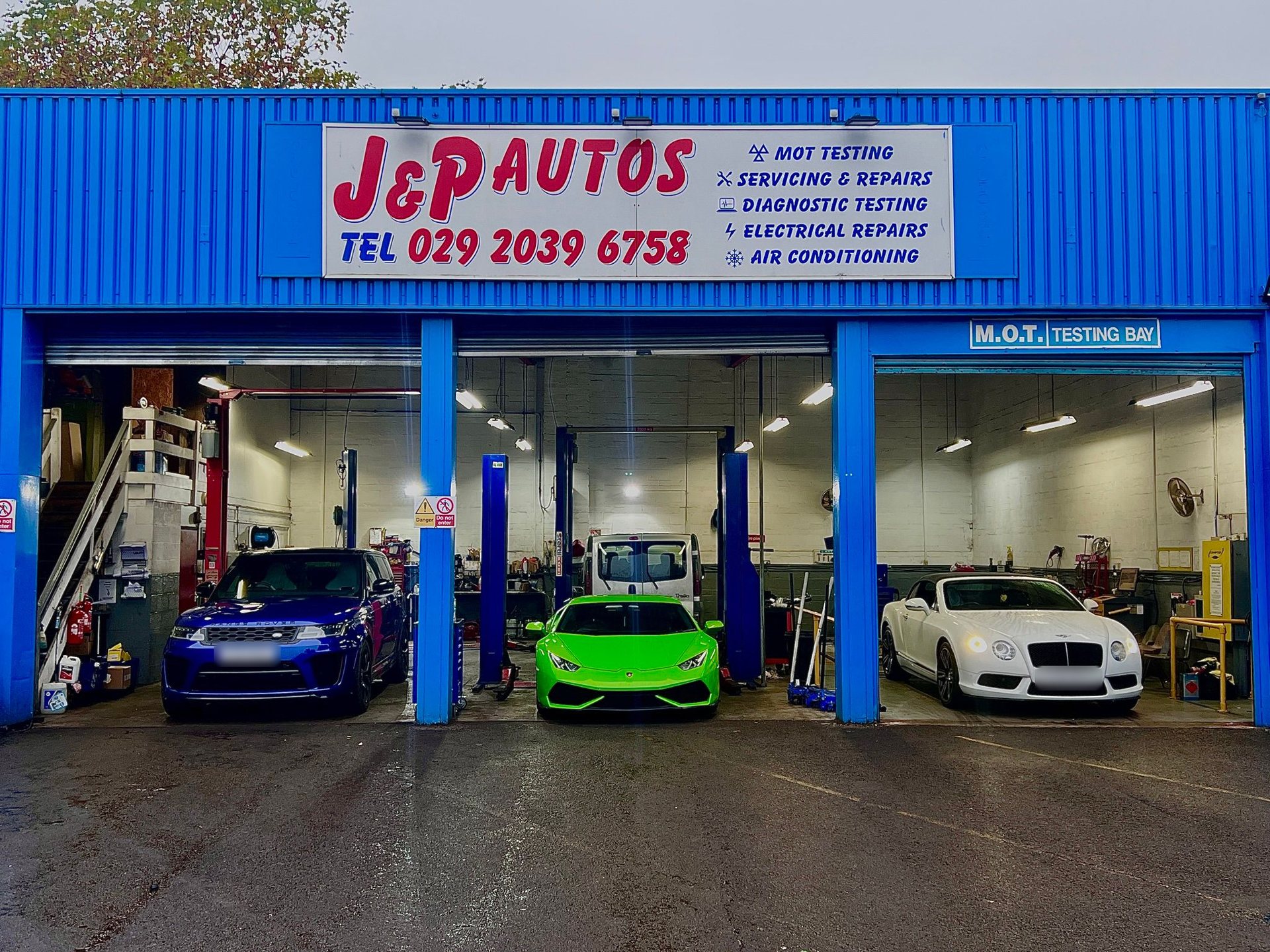 J&P Autos garage on Penarth Road, Cardiff – MOT testing, servicing and repairs