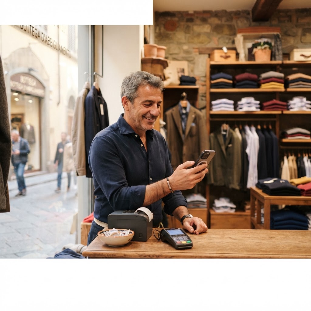 Negozio di abbigliamento con più punti vendita: recensioni e follower centralizzati