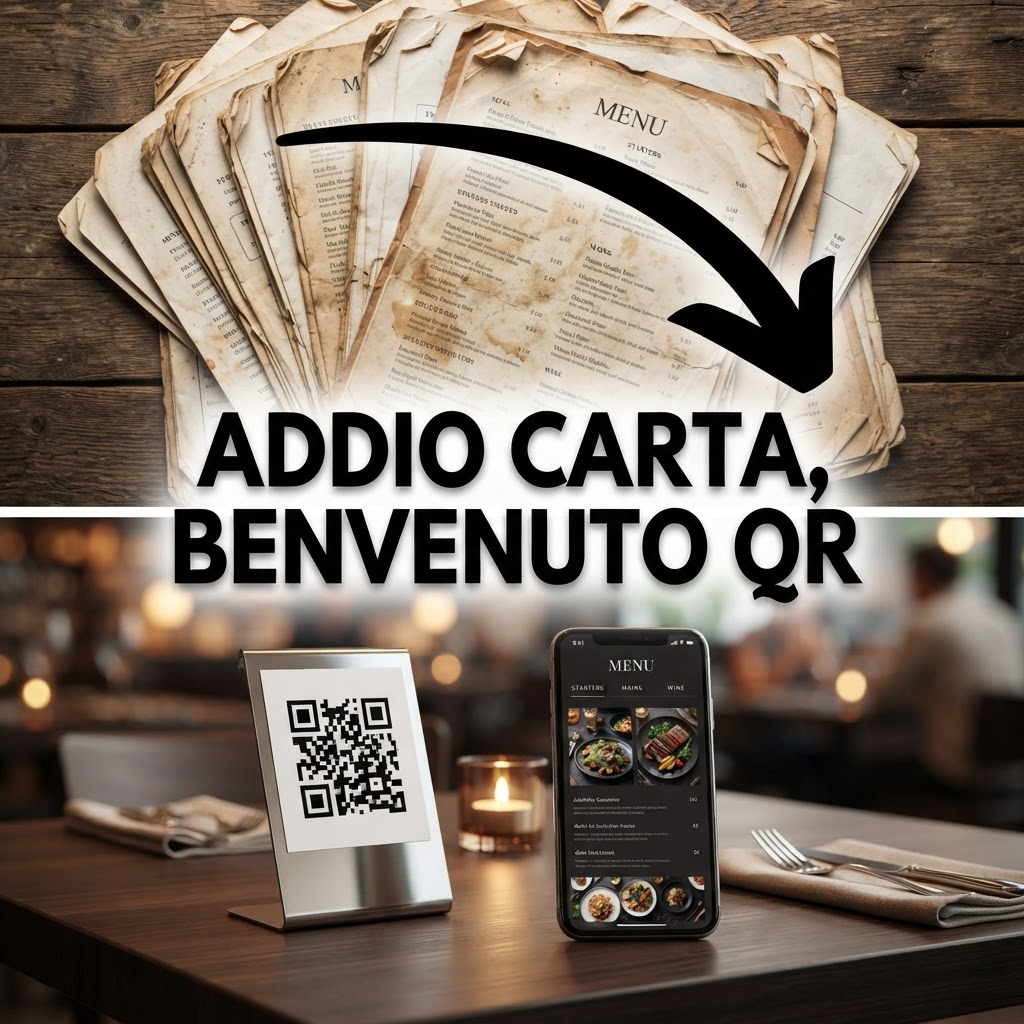 Dal menu di carta al QR in tavola