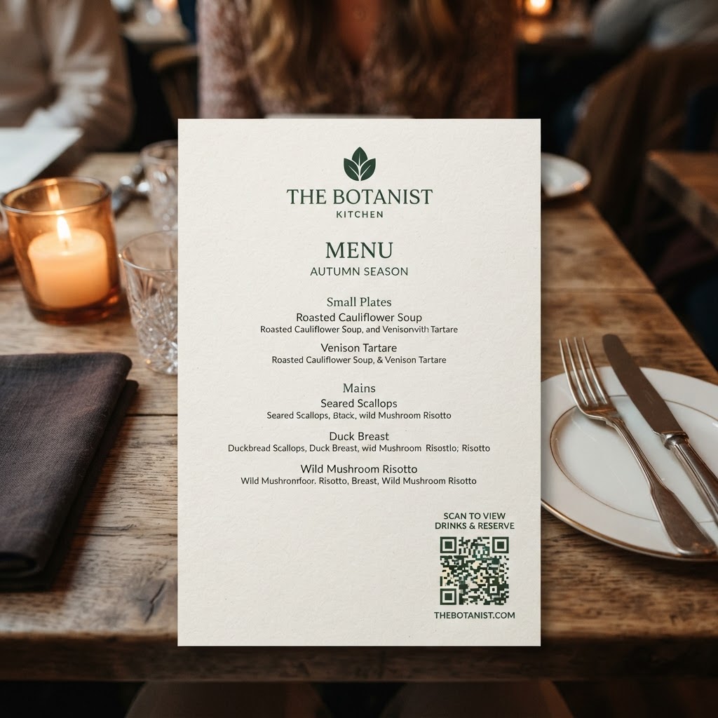 Menu Stampato con il tuo Logo