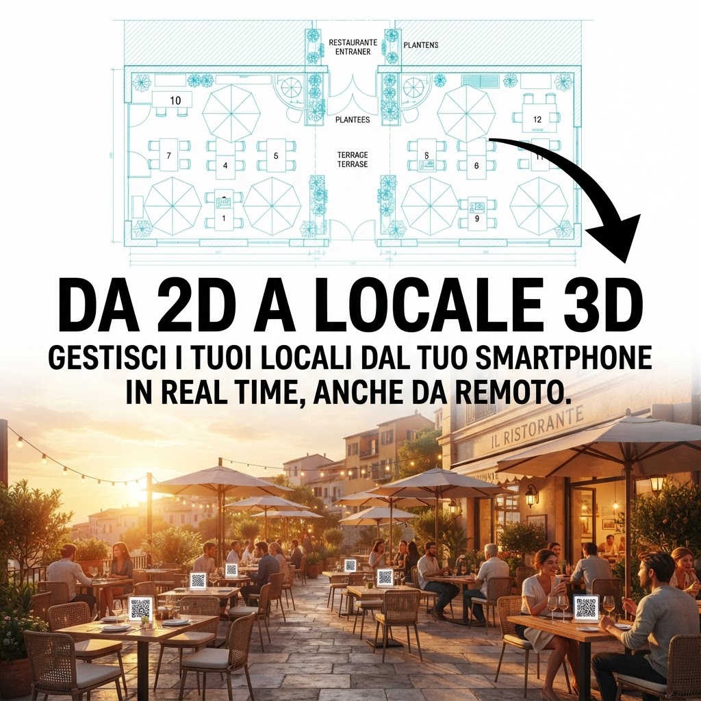 Planimetria interattiva della terrazza esterna