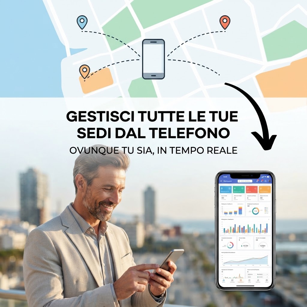 Gestisci tutte le tue sedi dal telefono