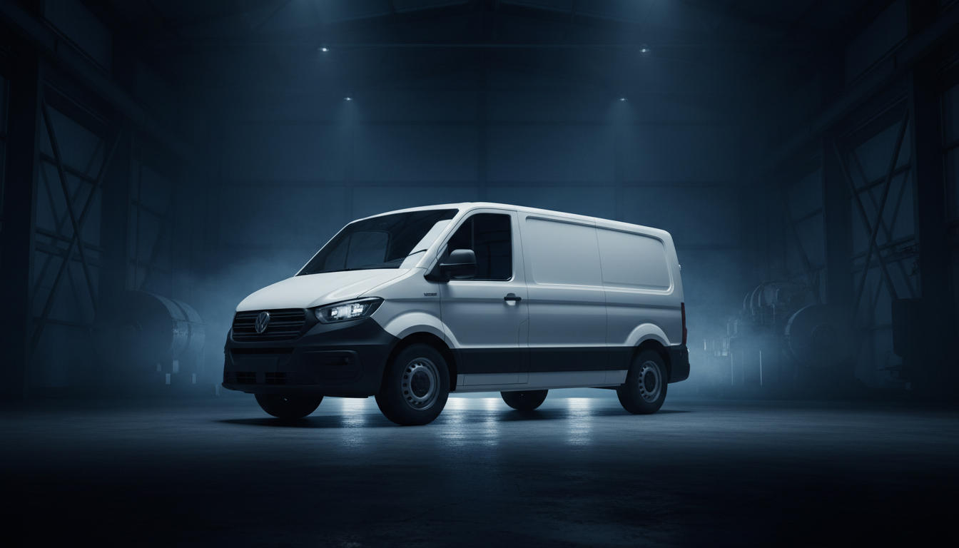 Commercial van protected by an internal electronic van door security lock