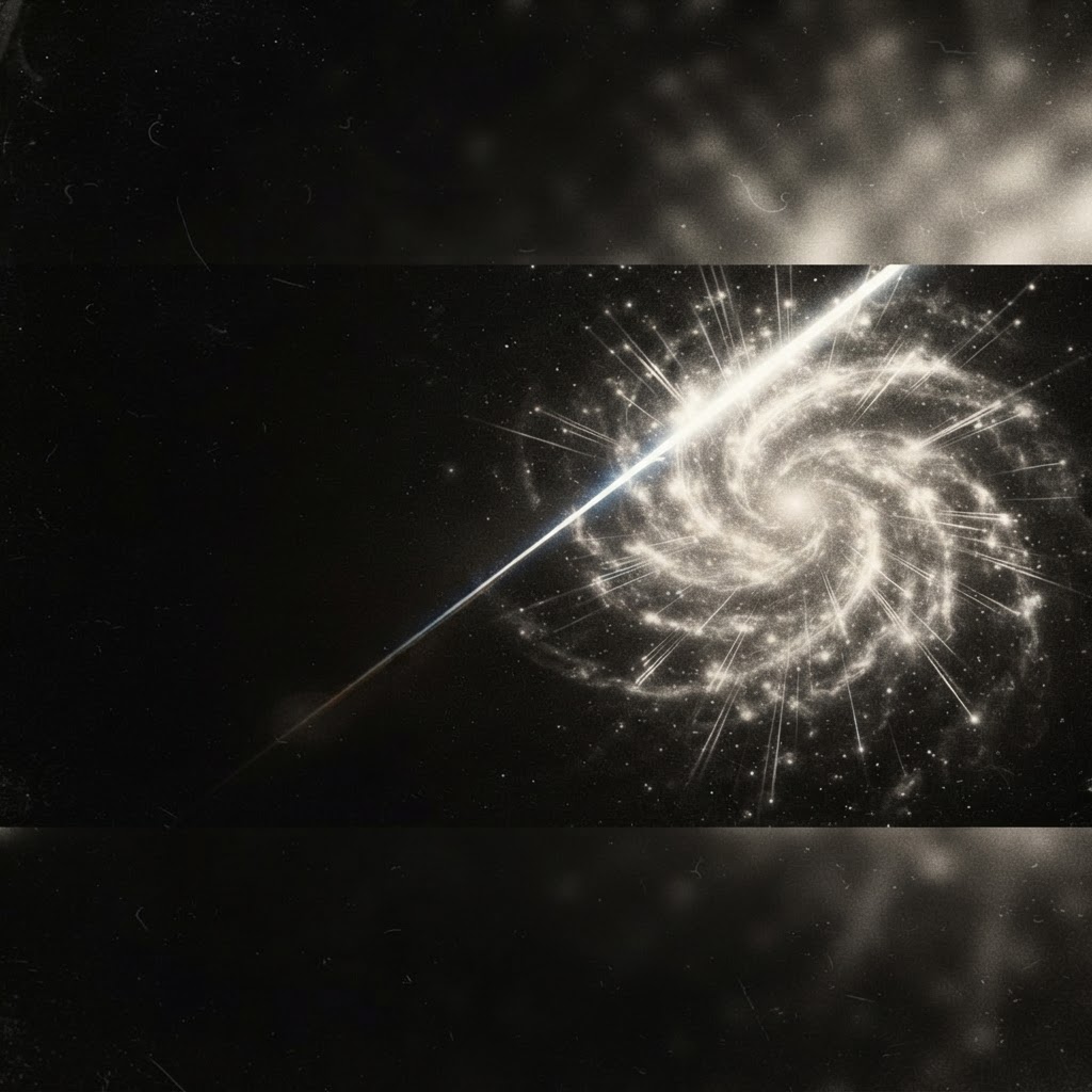 Composer at the piano in a dark studio