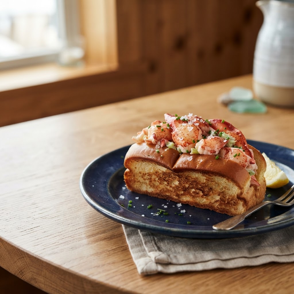 Fresh lobster roll for Deep Water Seafood