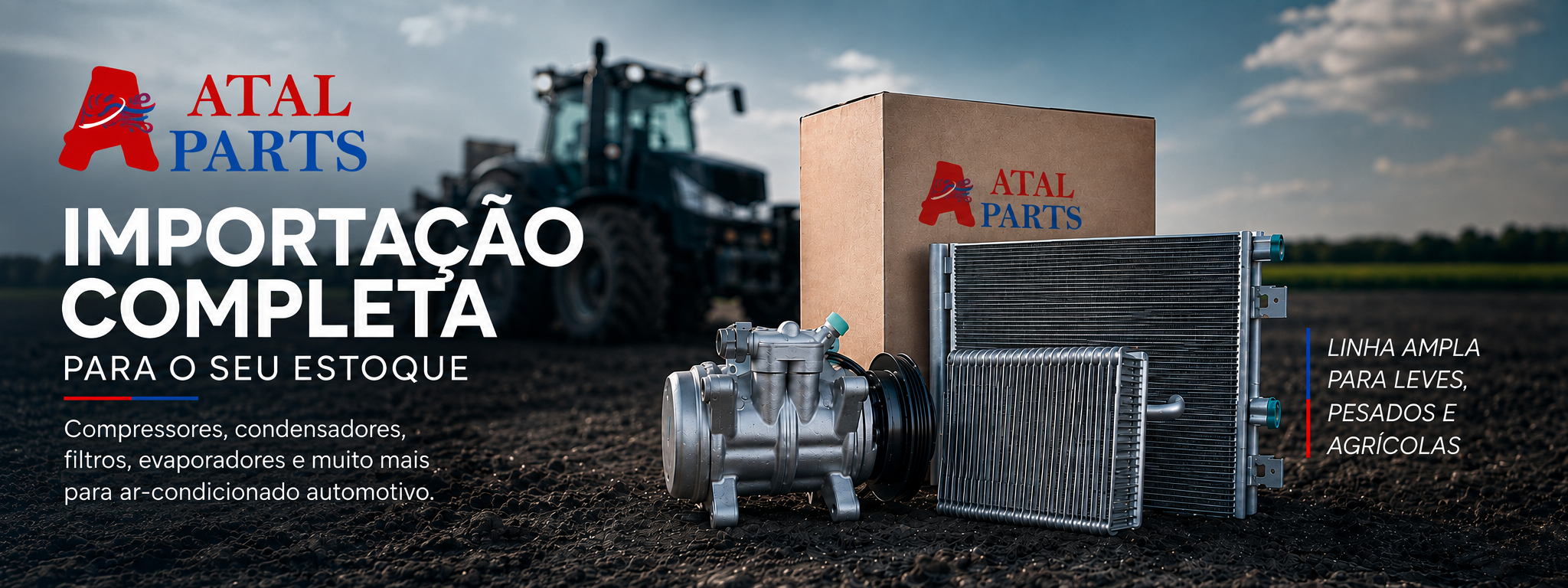 Importação completa de compressores, condensadores, filtros e evaporadores