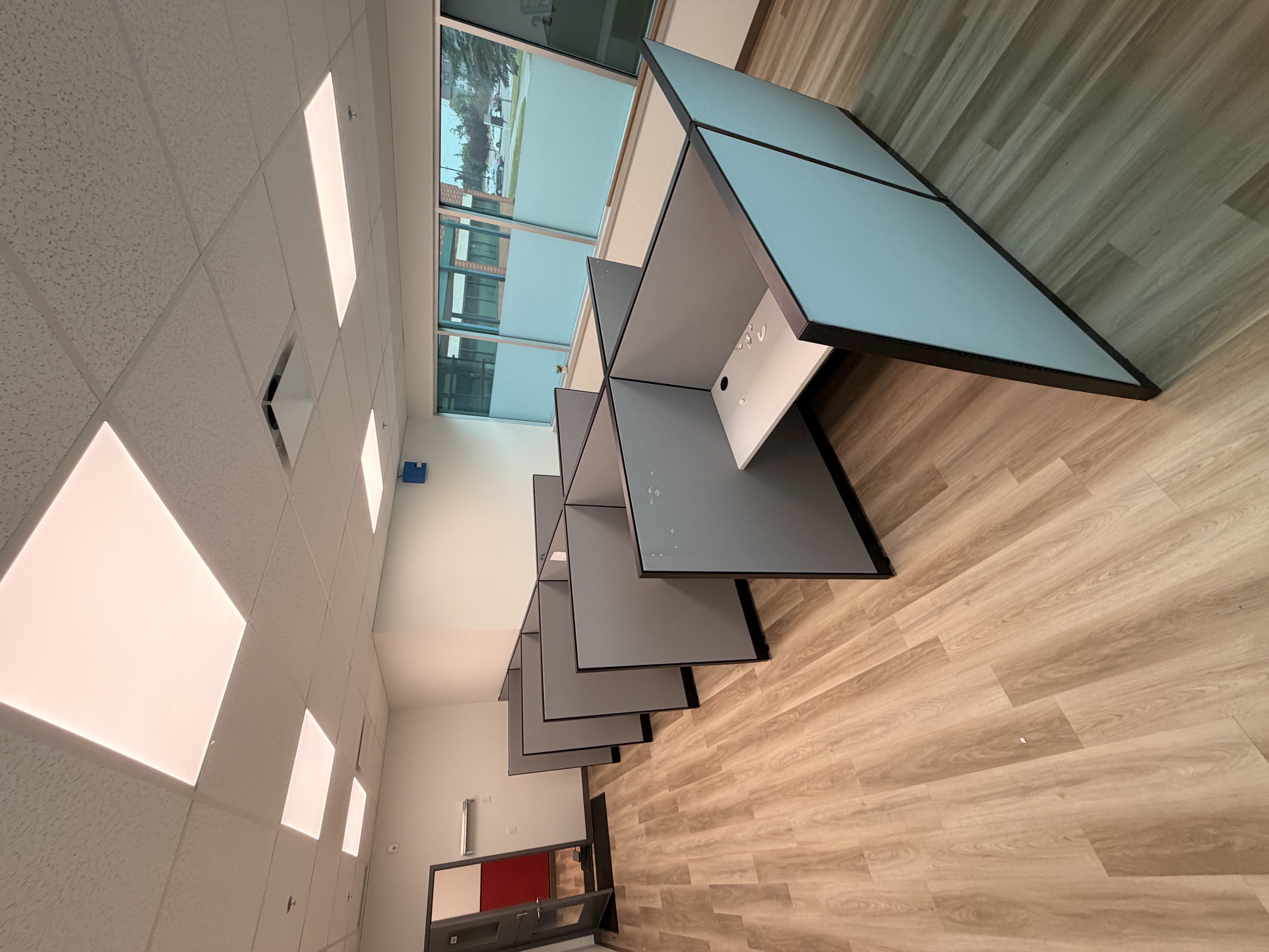 Completed office space with new cubicles