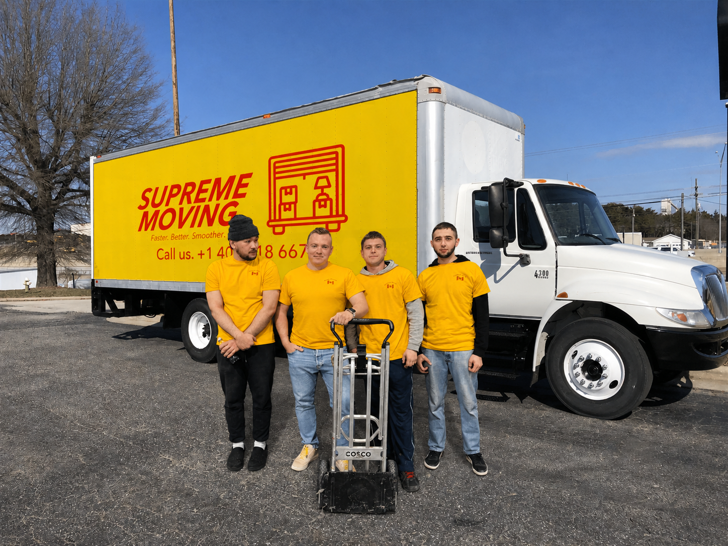 The Supreme Moving crew with our truck