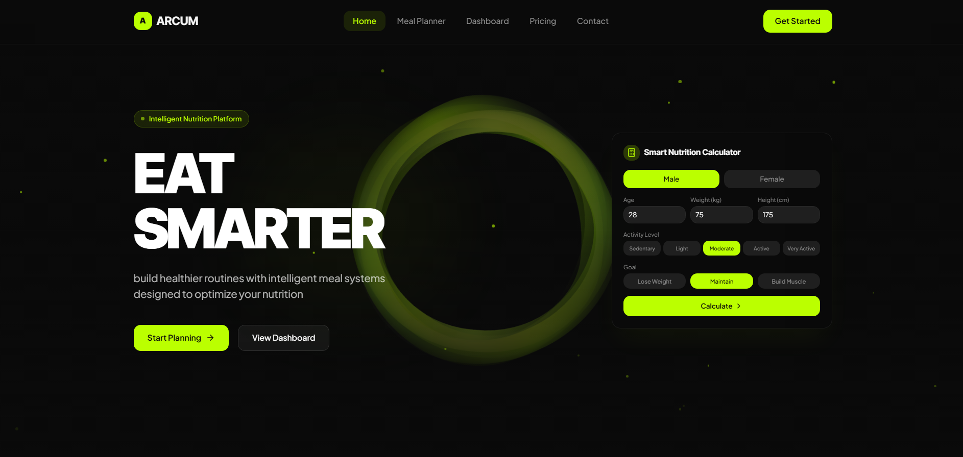 Arcum template preview