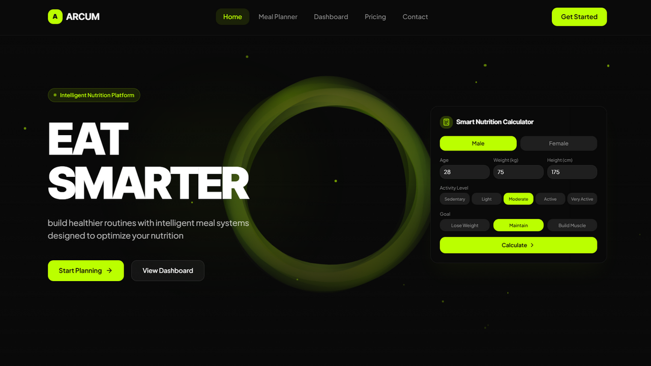 Arcum template preview