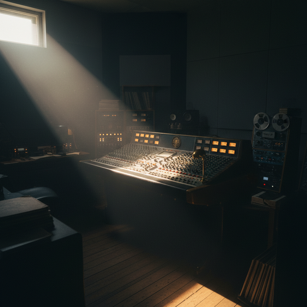 Recording studio with vintage equipment