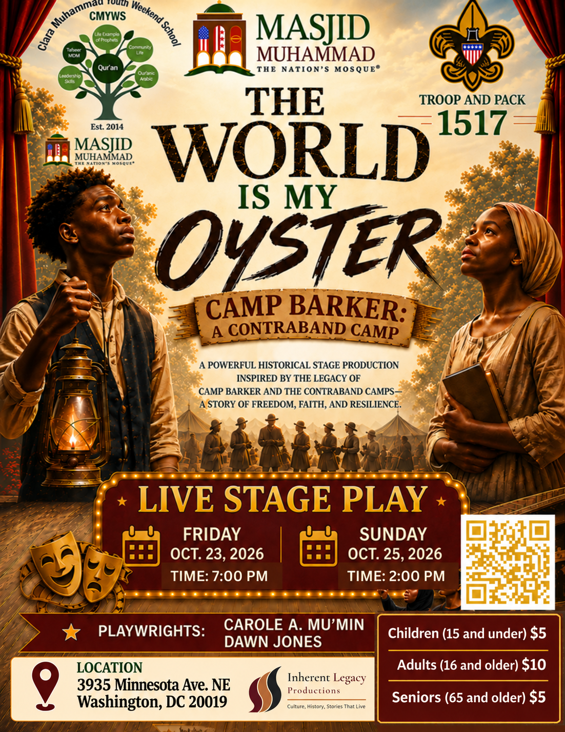 The World Is My Oyster — Official Production Flyer