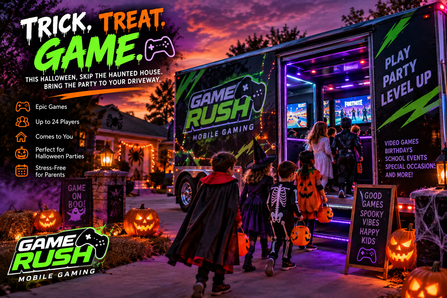 7 Epic Halloween Party Ideas for Kids & Tweens in Chicago - Including a Gaming Truck