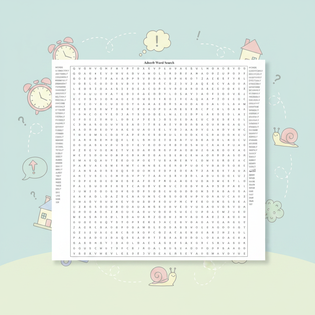 Adverb Word Search