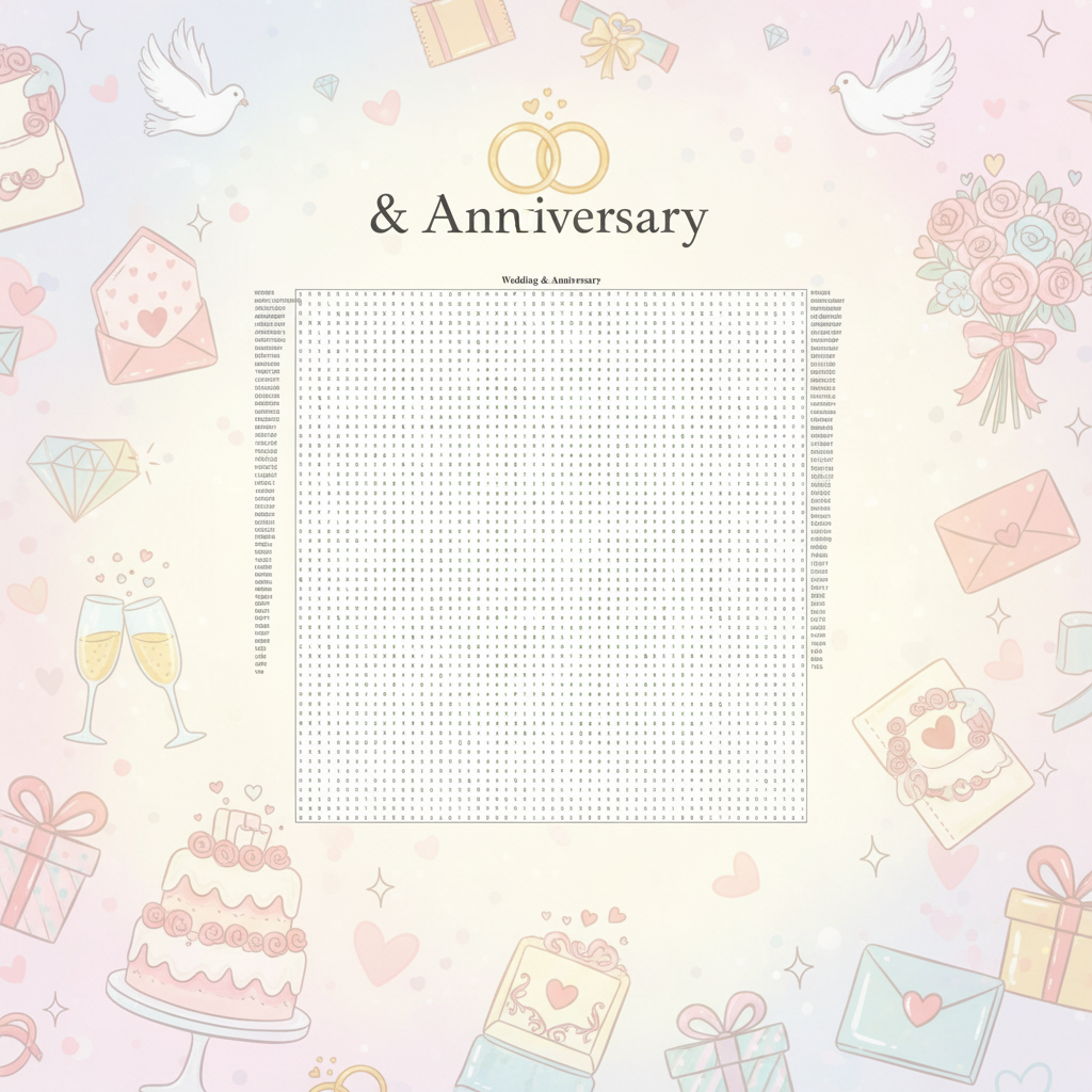 Wedding & Anniversary Word Search