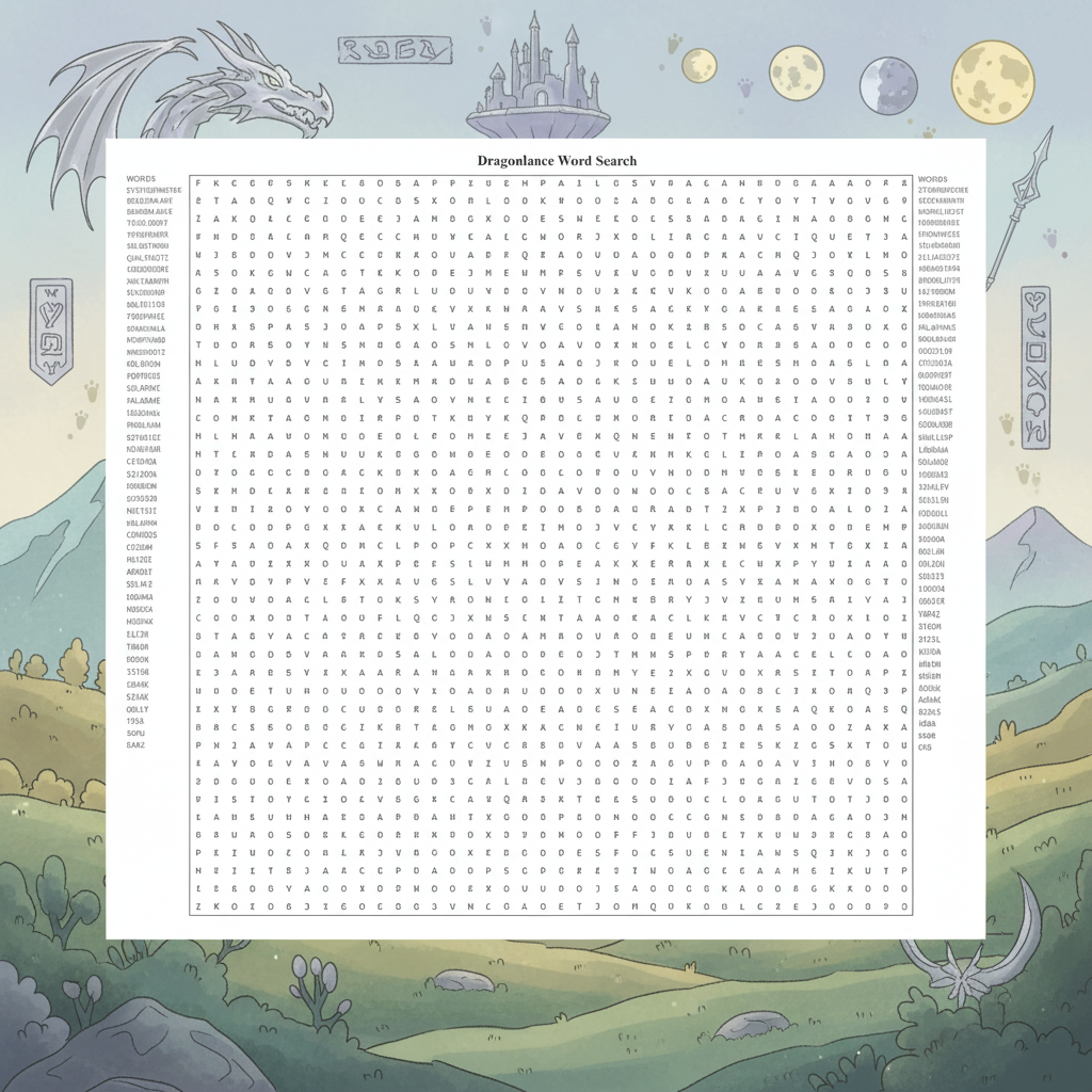 Dragonlance Word Search