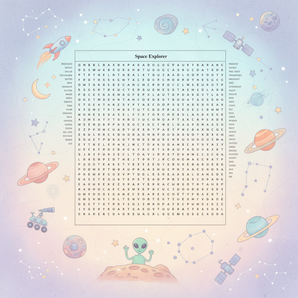 Space Explorer Word Search