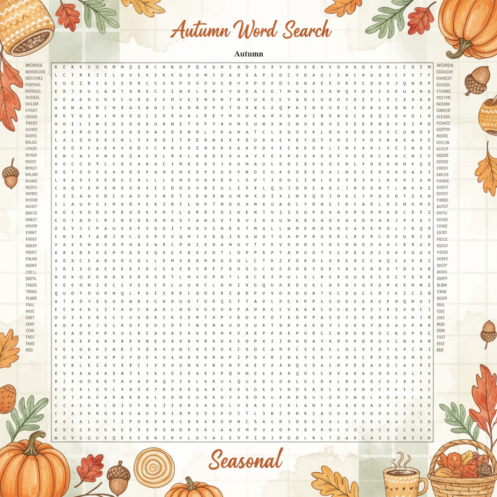 Autumn Word Search