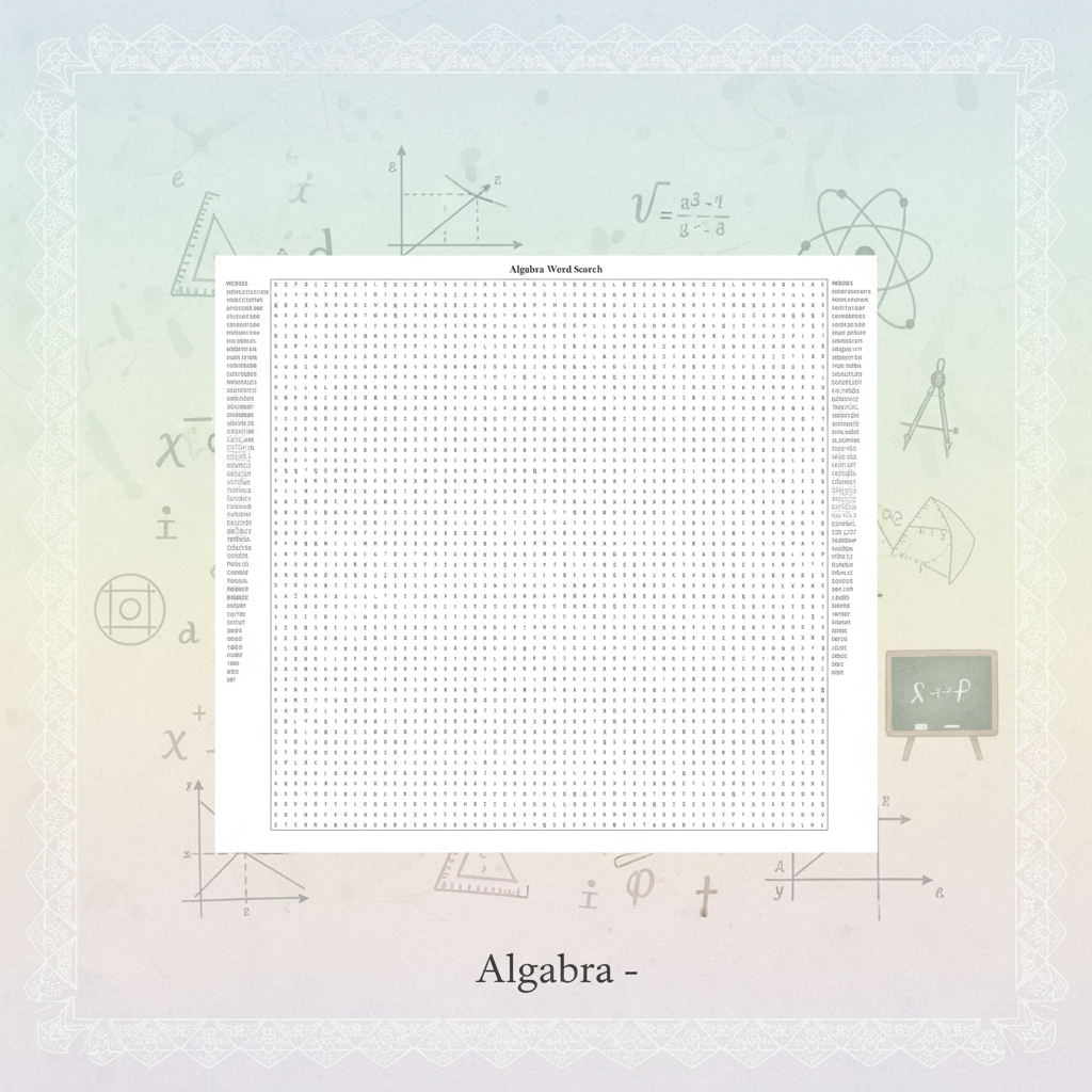 Algebra Word Search