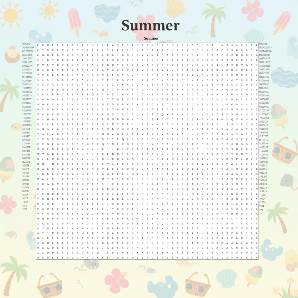 Summer Word Search