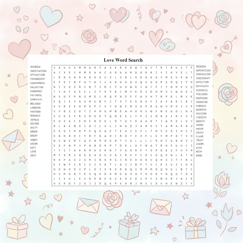 Love Word Search