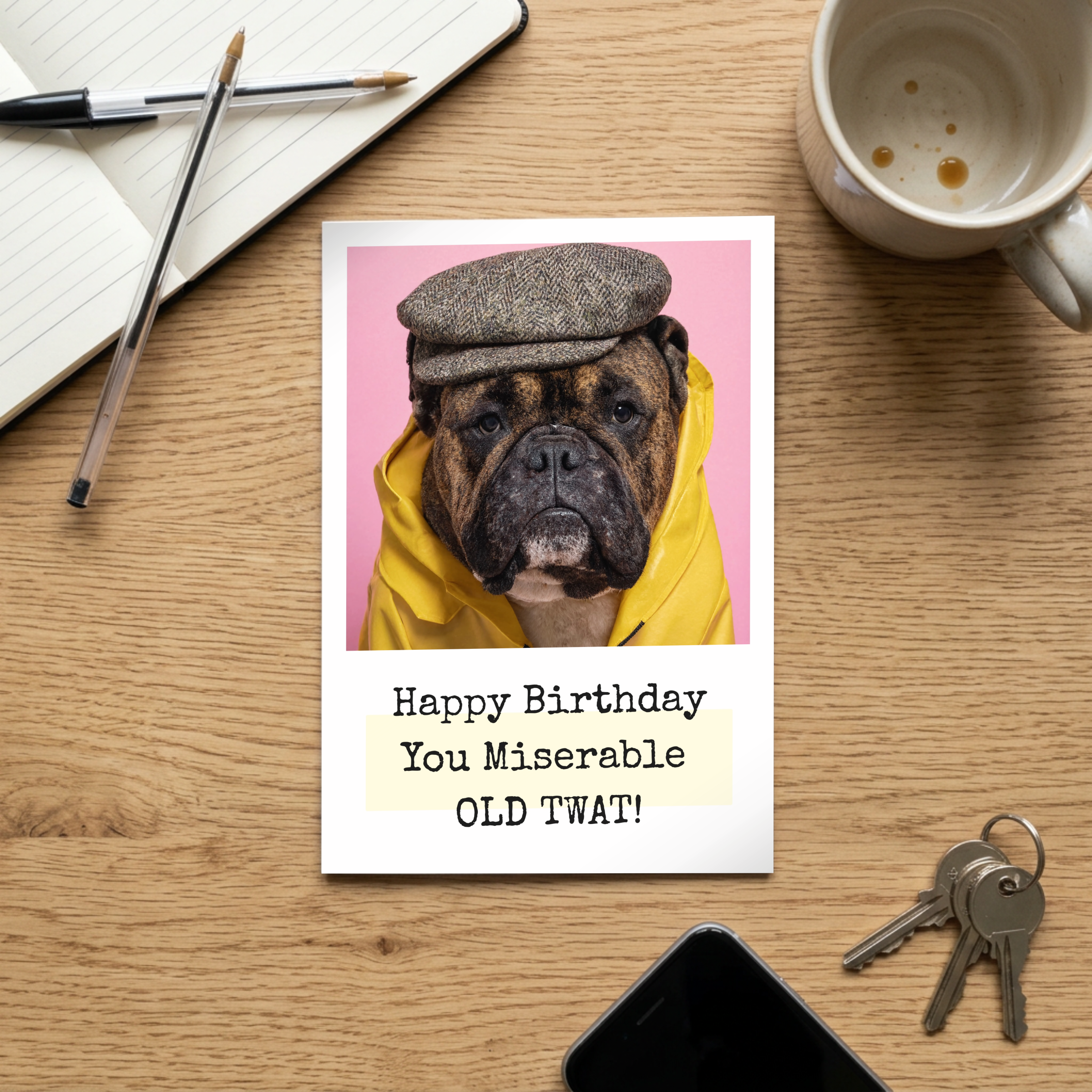 Miserable Bulldog | A5 Birthday Card 