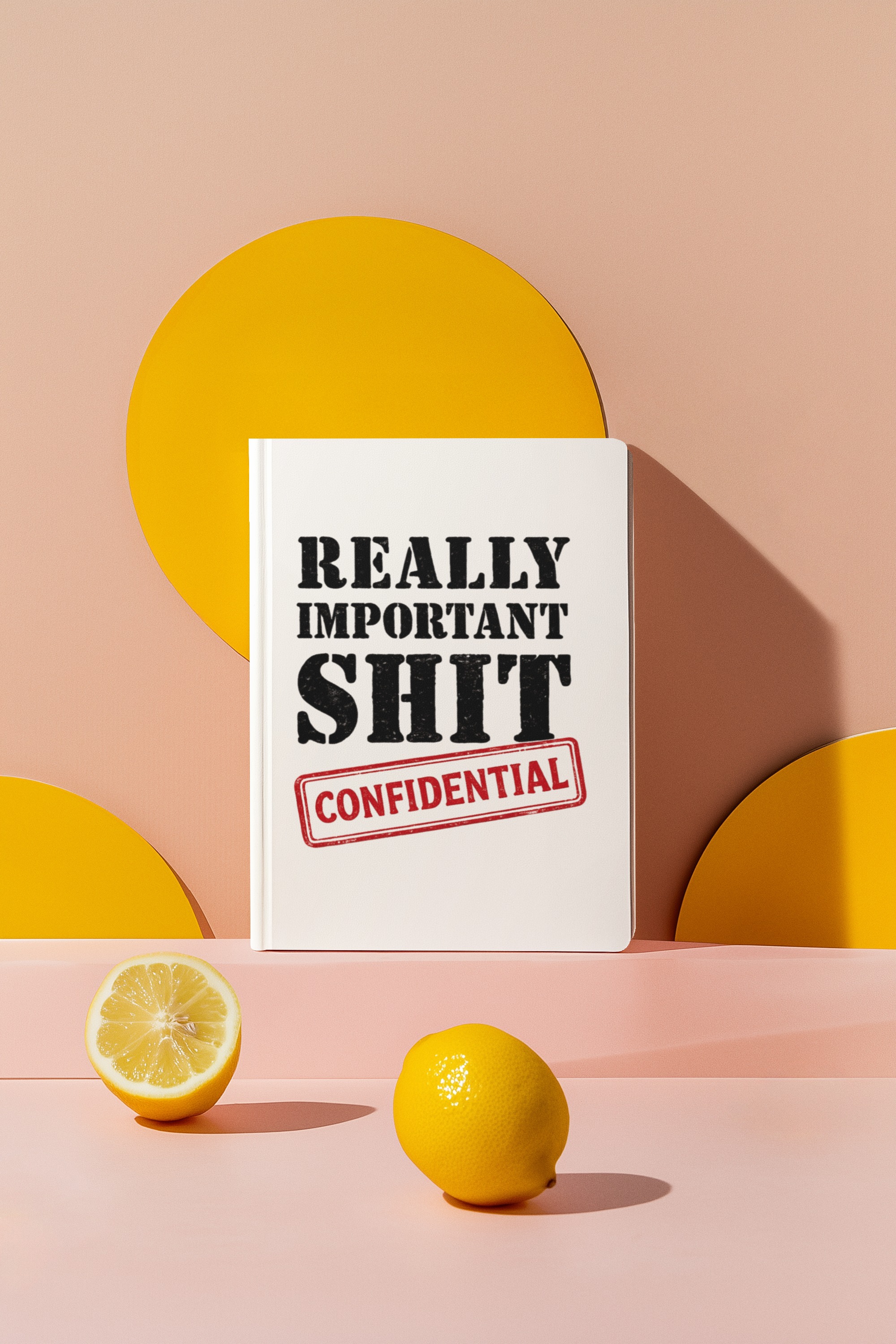 'Really Important Shit' A5 Blank Ruled Notebook
