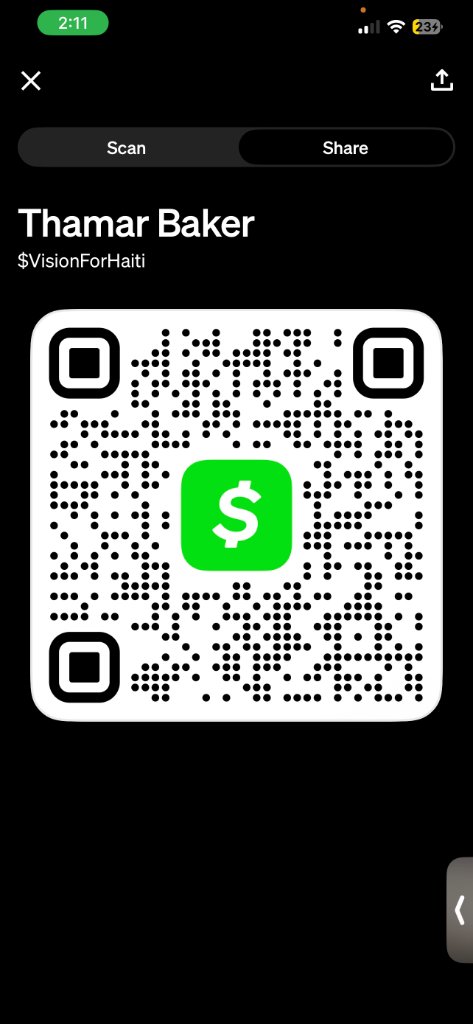 CashApp QR Code - $VisionForHaiti