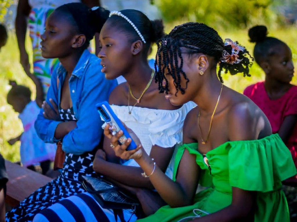 Haitian girls at community event