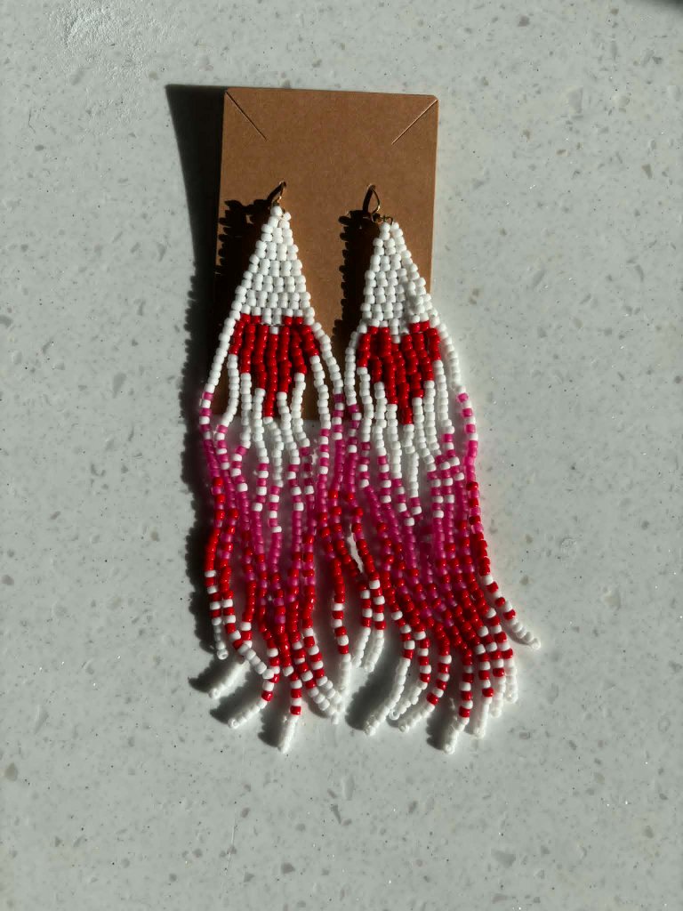 Handmade Haitian beaded earrings