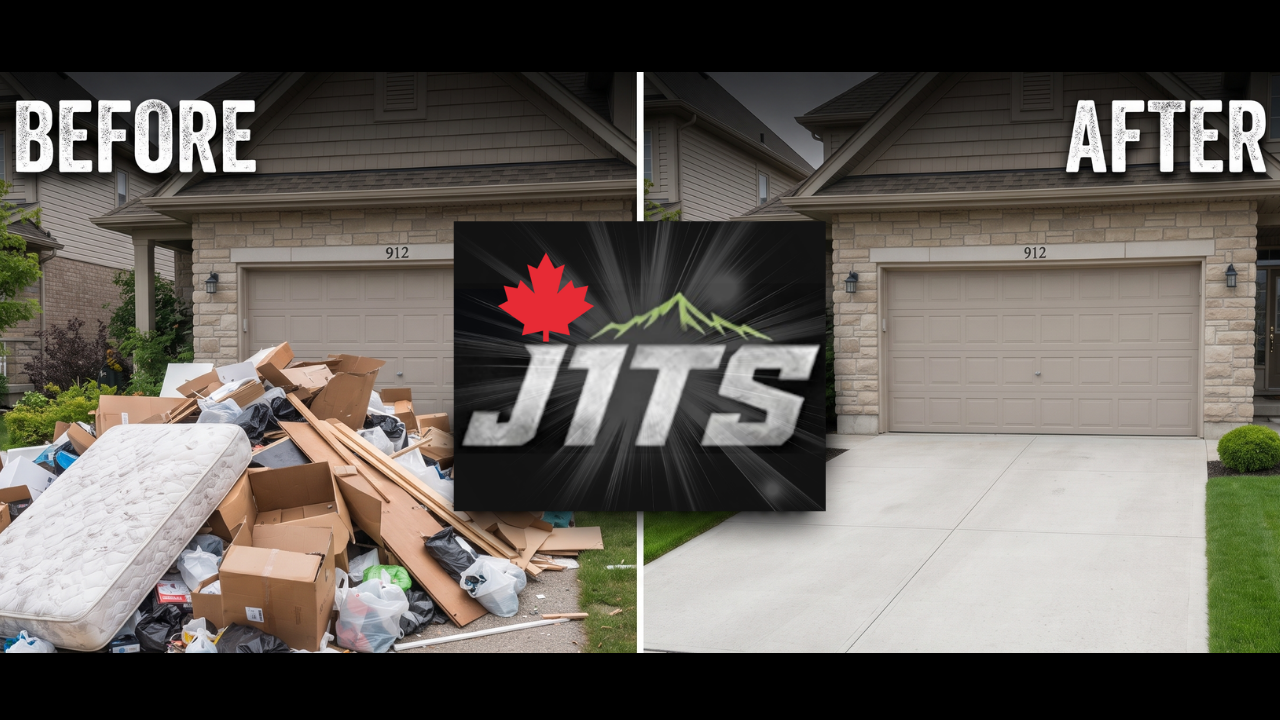 Driveway cleanout — before and after