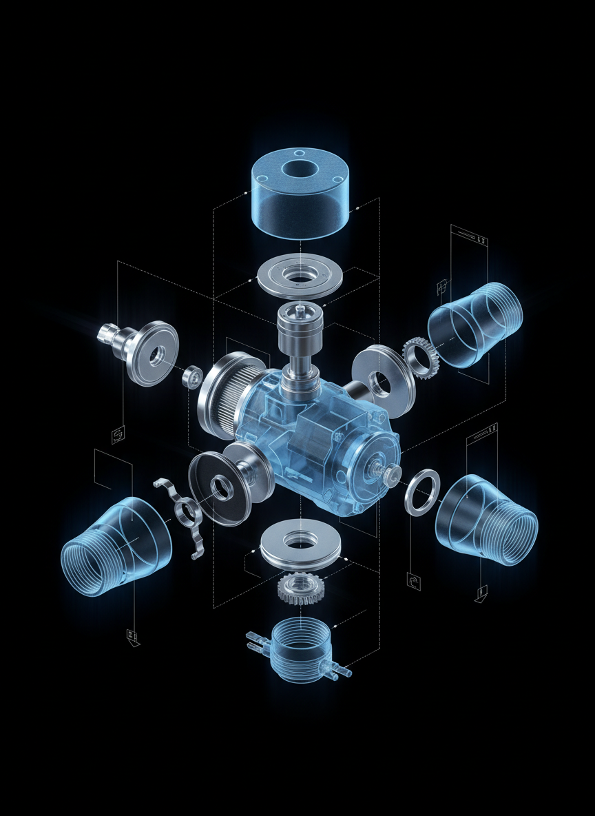 EGR exhaust gas recirculation valve exploded view