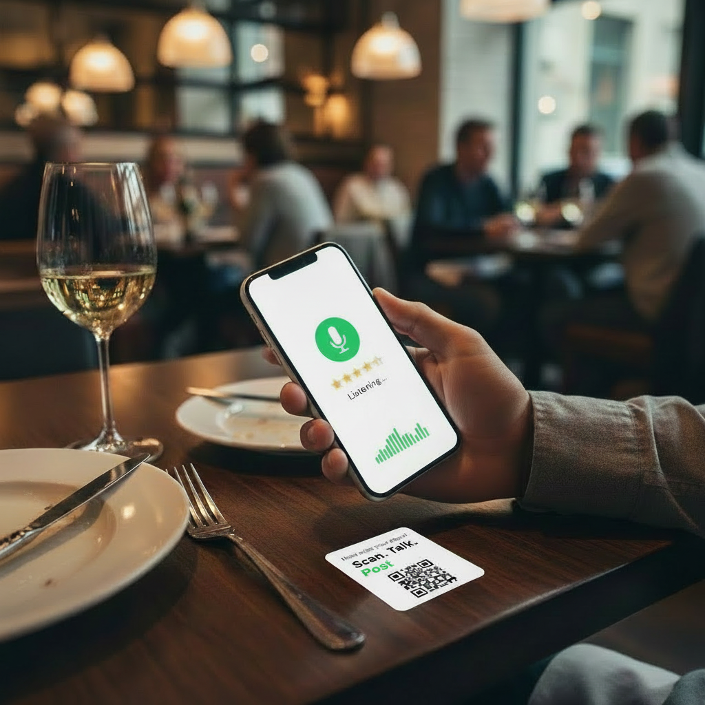 Customer at Restaurants scanning QR code
