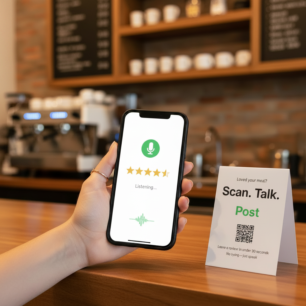 Customer at Coffee Shops scanning QR code
