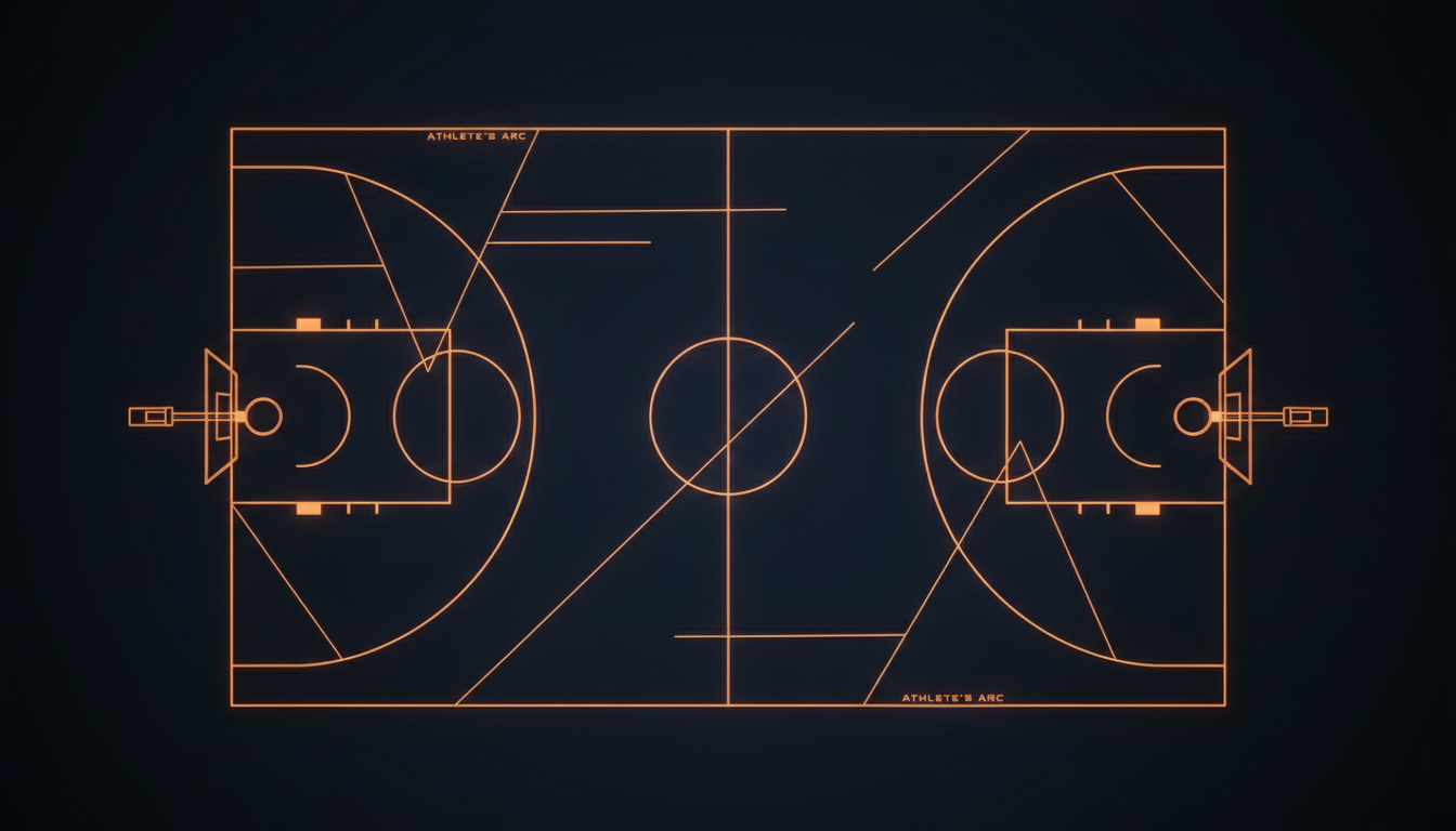 Basketball court pattern