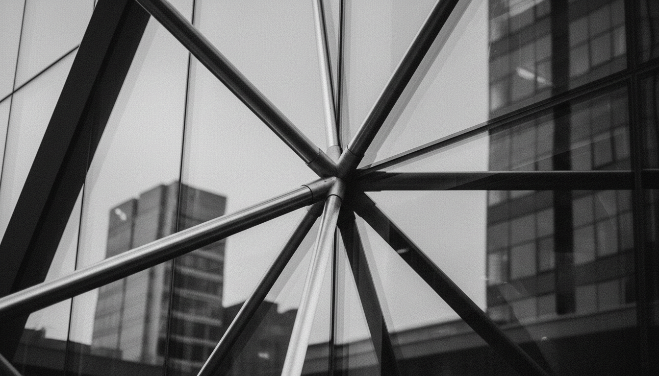 Modern architectural glass and steel