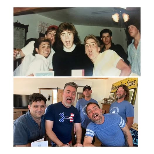 Then & Now 🐎 — Same crew, same energy. Class of '92 never changes!