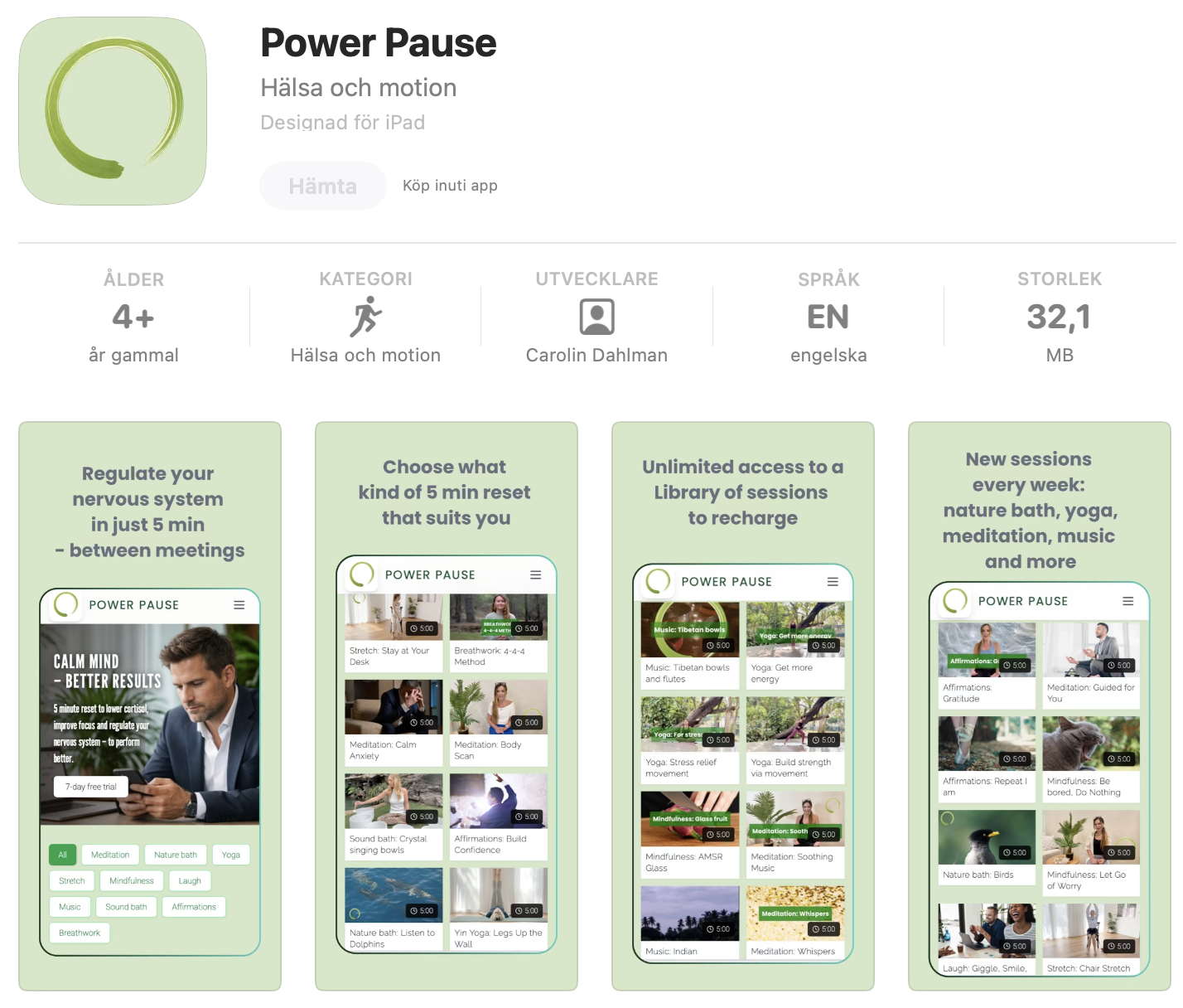 Power Pause — App Store-screenshot