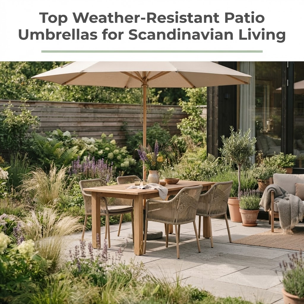 Top Weather-Resistant Patio Umbrellas for Scandinavian Living