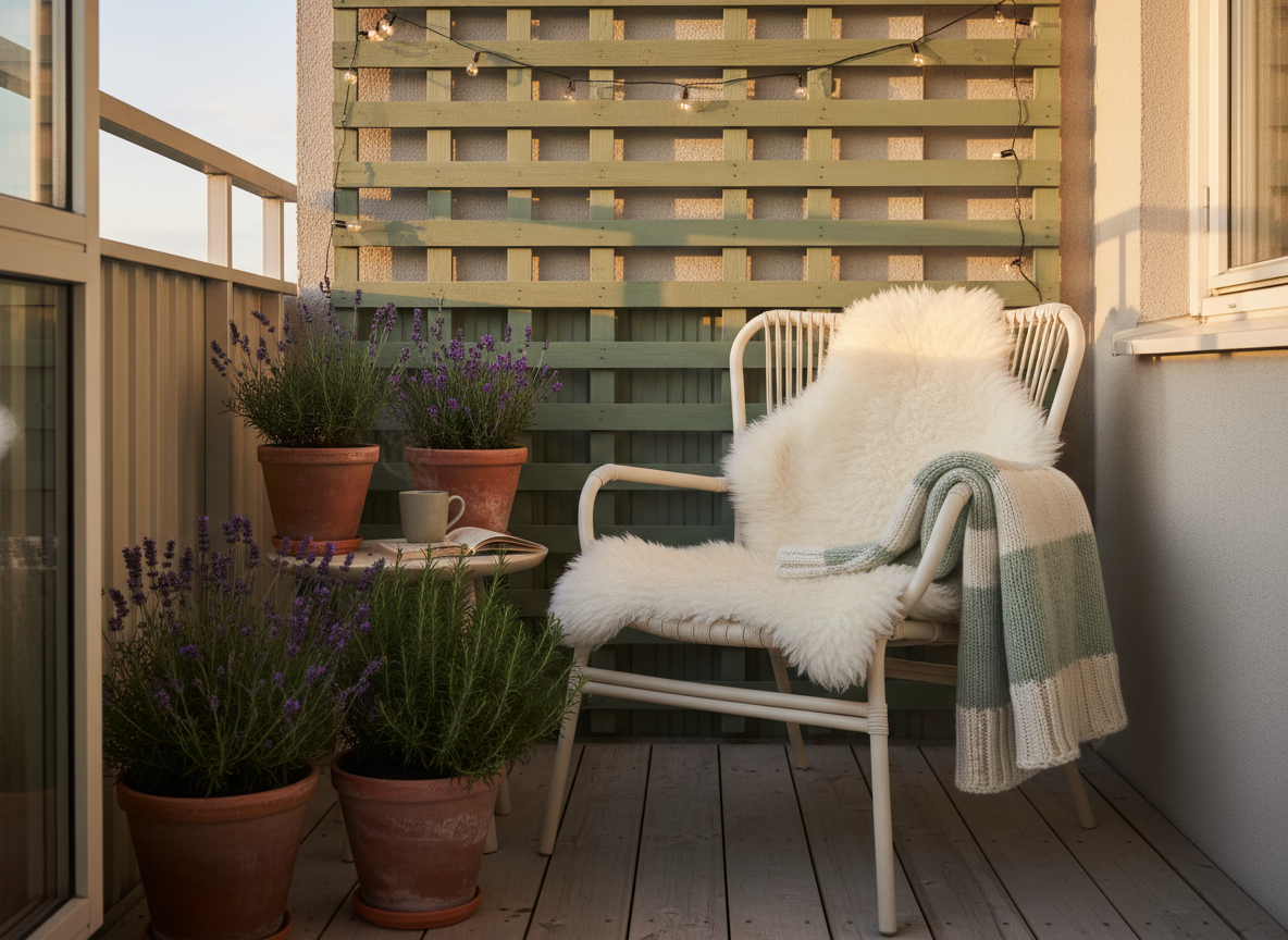 Cozy outdoor space illuminated by soft solar garden lights