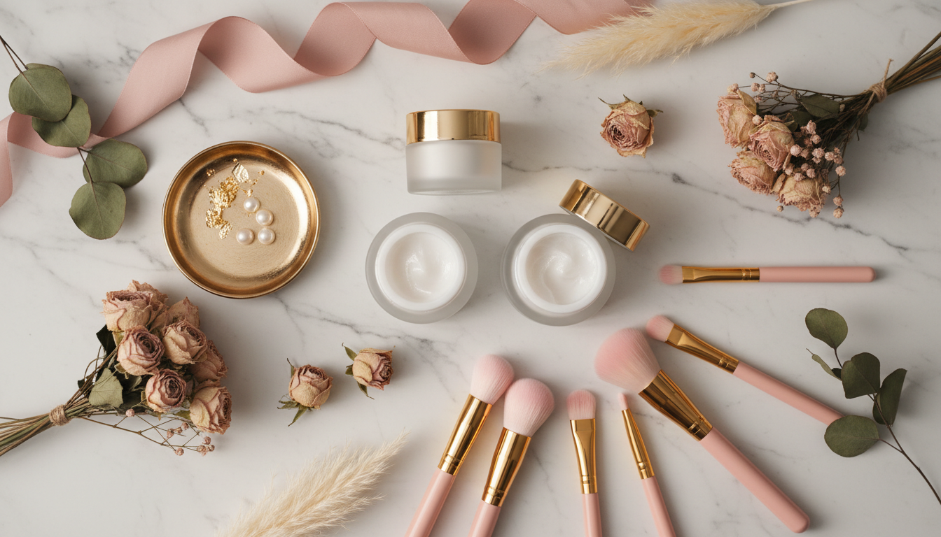 Beauty flat lay