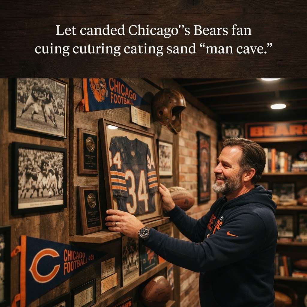How to Build the Ultimate Chicago Bears Fan Cave Memorabilia Display