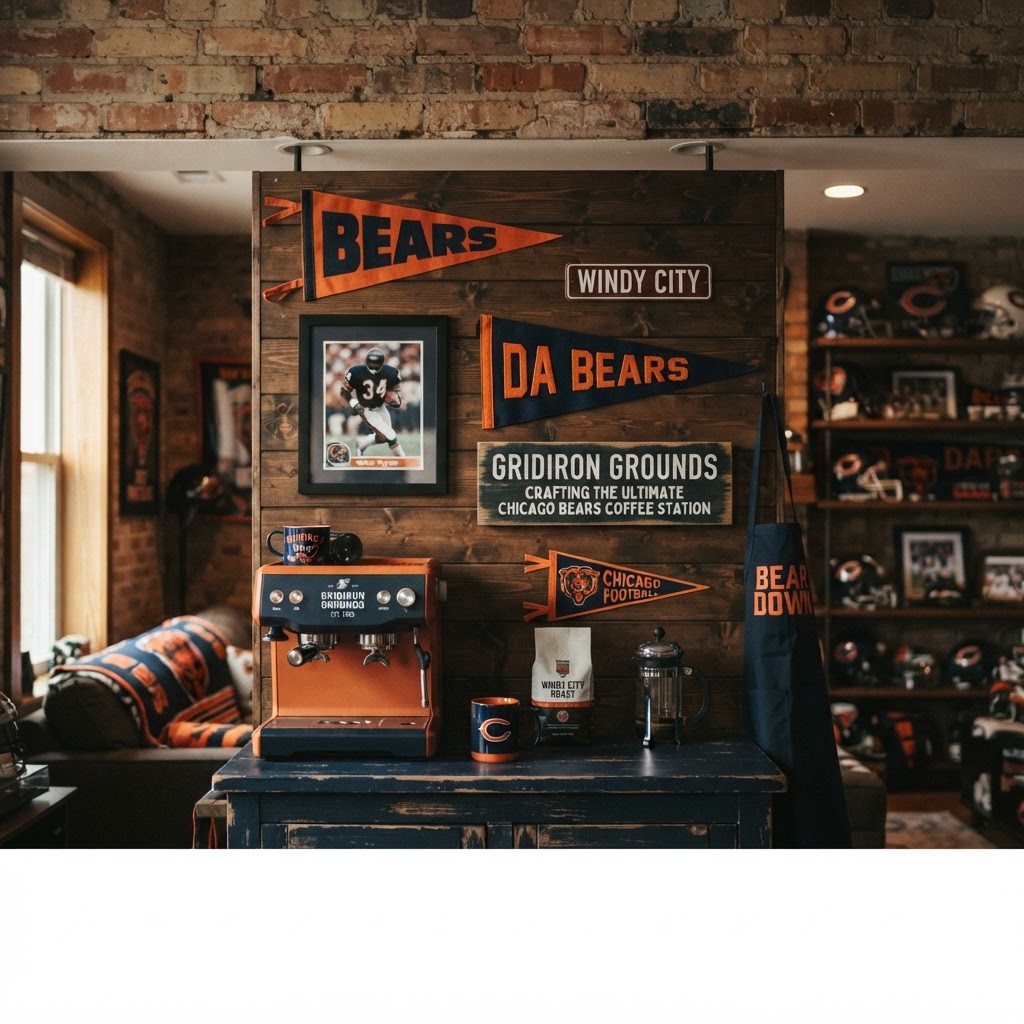 Ultimate Chicago Bears Coffee Station: Game Day Home Decor Ideas