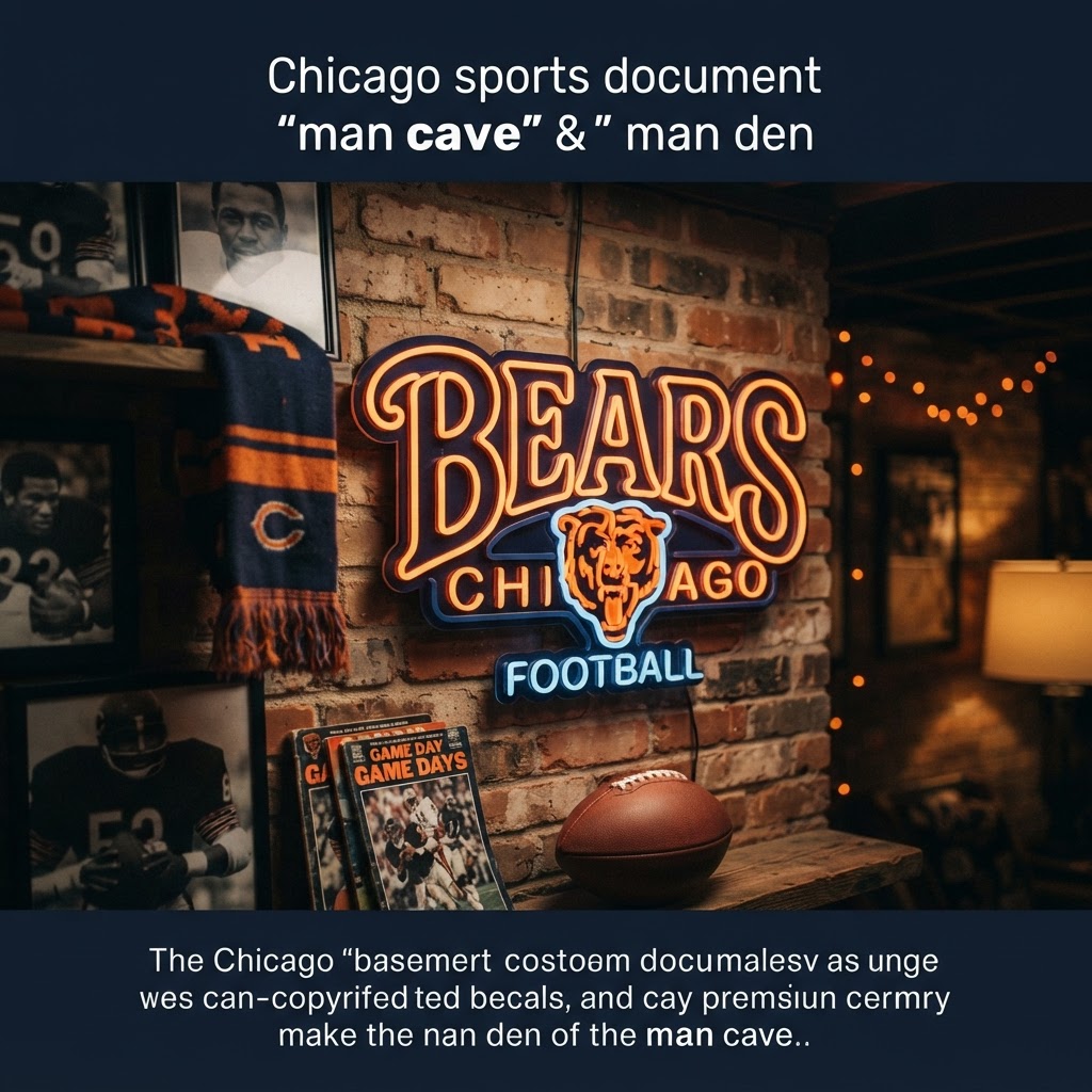 How to Create the Ultimate Chicago Bears Neon Sign Fan Cave Display
