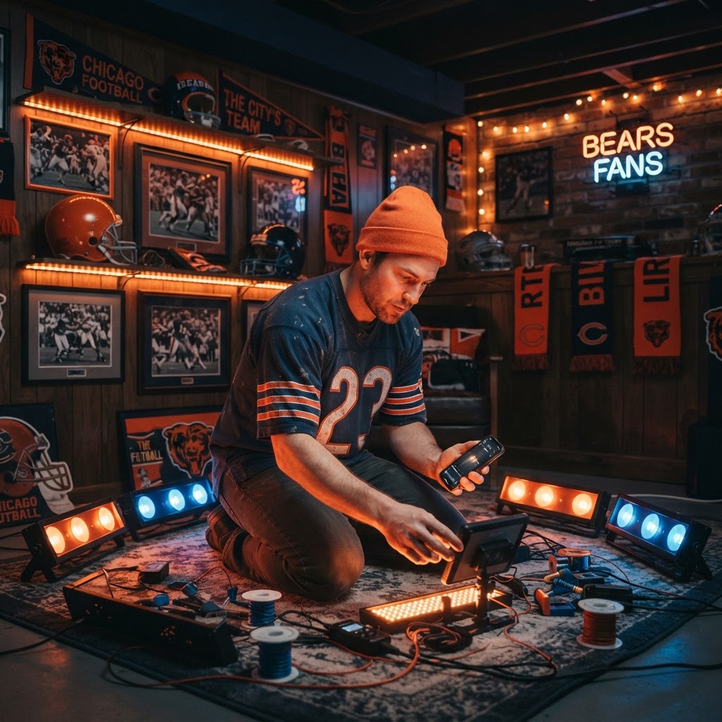 Gridiron Illumination: Crafting the Perfect Chicago Bears LED Light Show