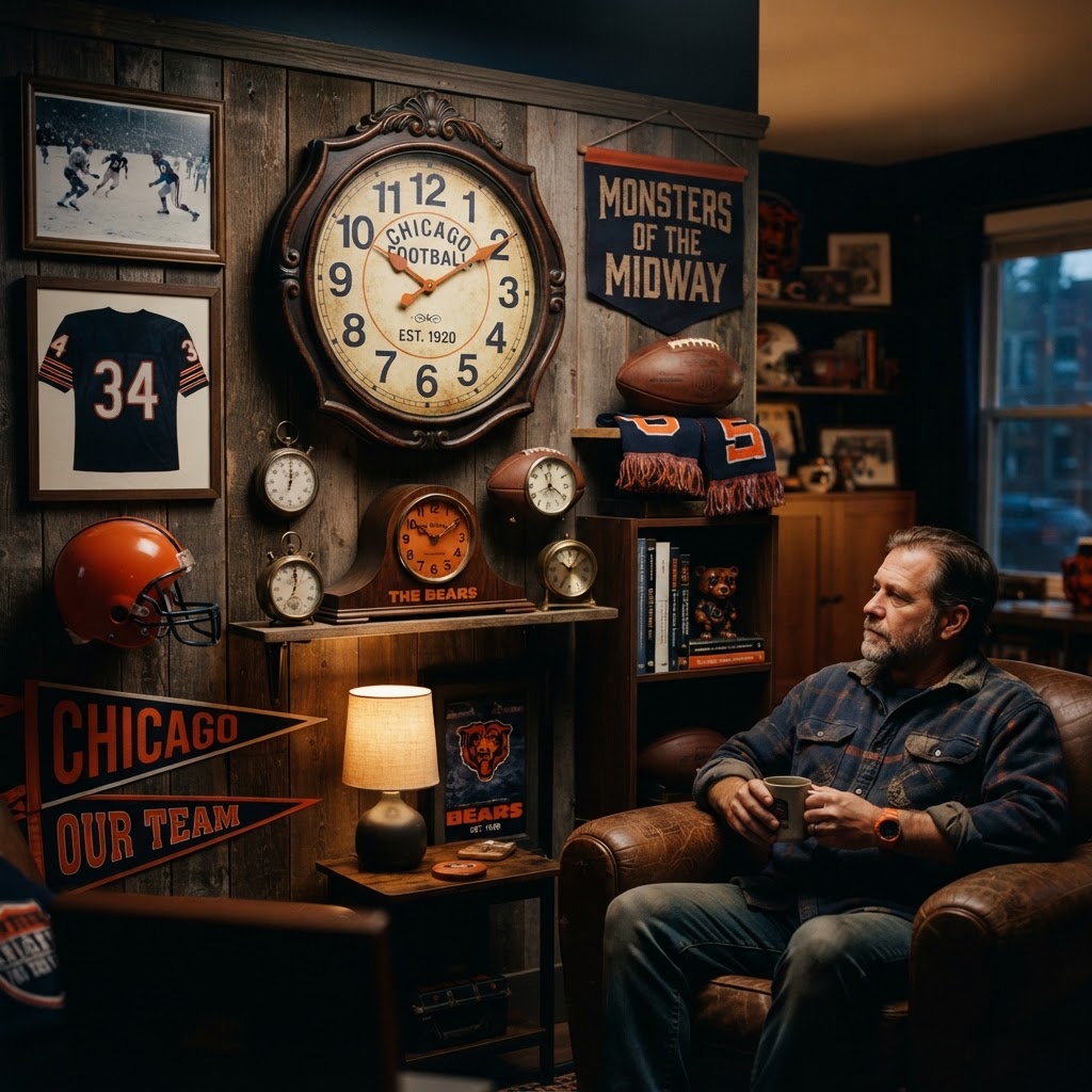 Gridiron Chronometry: The Evolution of Chicago Bears Timepieces and Decor