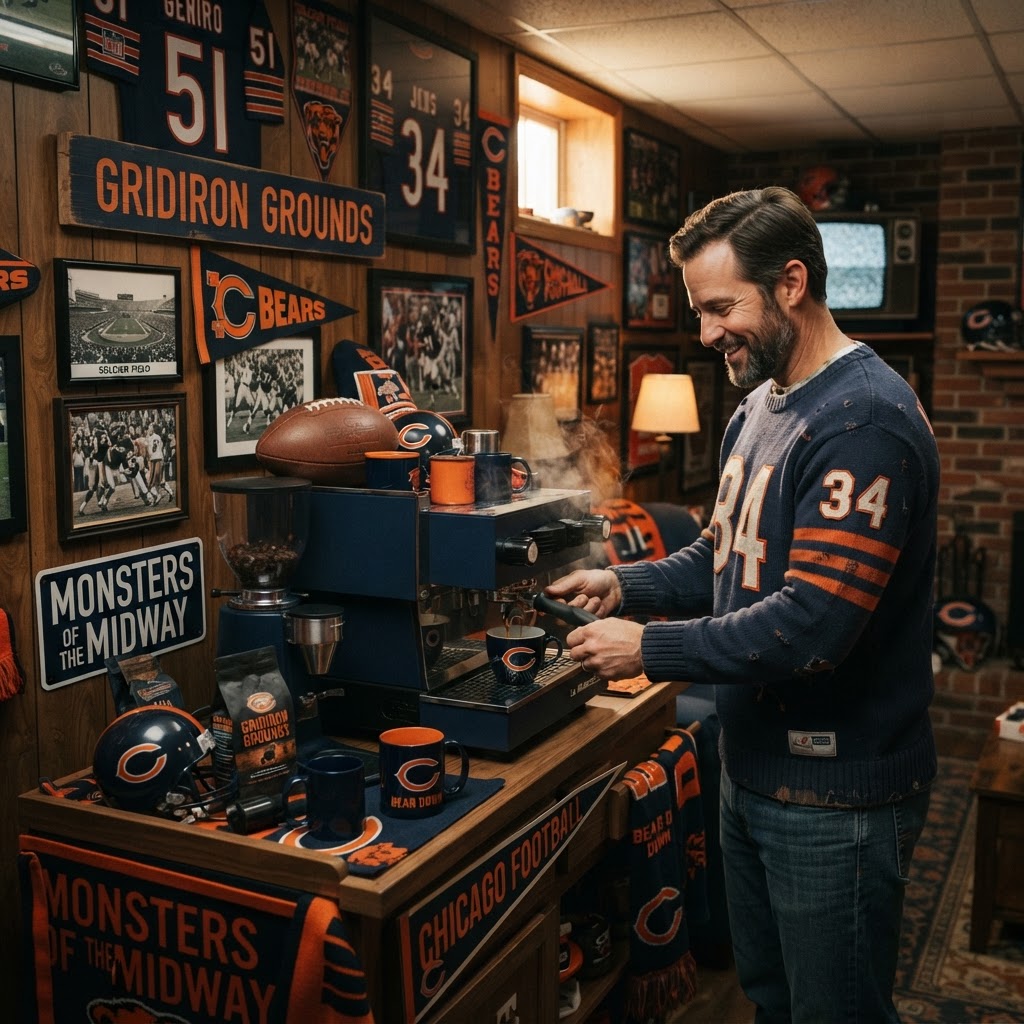 Gridiron Grounds: Crafting the Ultimate Chicago Bears Coffee Station