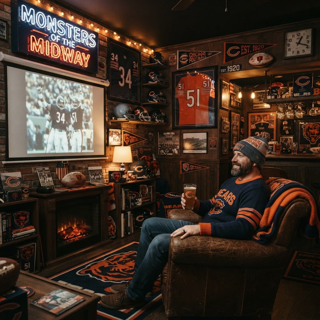 Gridiron Aesthetics: The Expert's Guide to Designing a Chicago Bears Man Cave