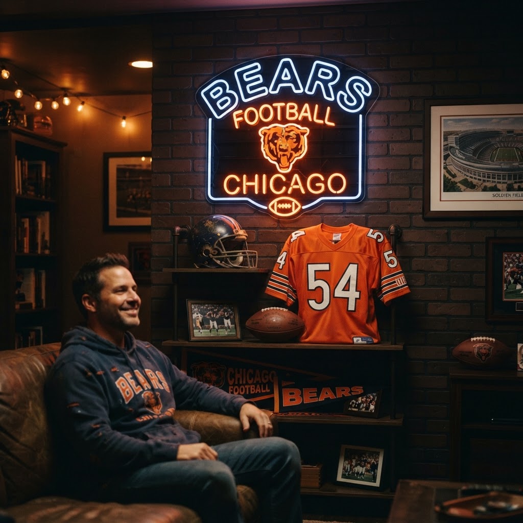 Level Up Your Chicago Bears Fan Cave: Ultimate Neon Sign Decor Guide