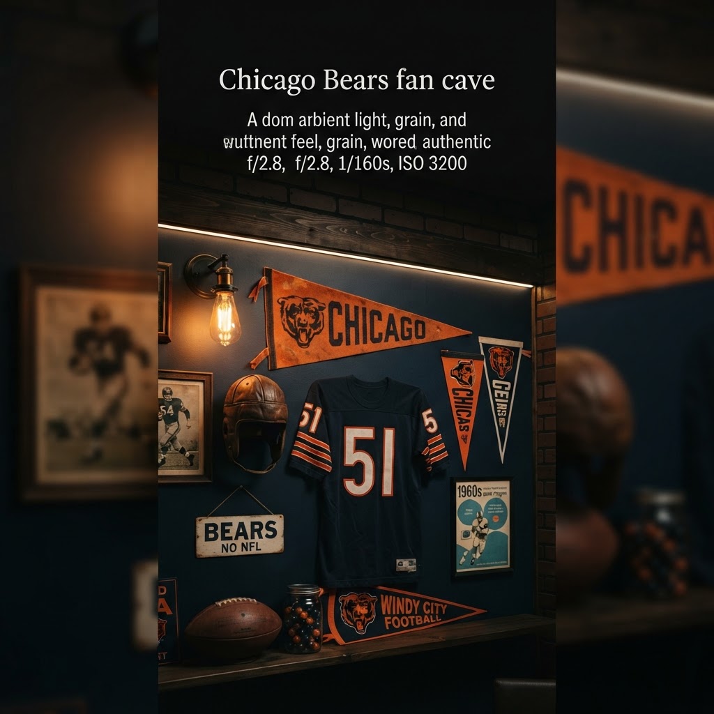 How to Create the Ultimate Chicago Bears Fan Cave Wall